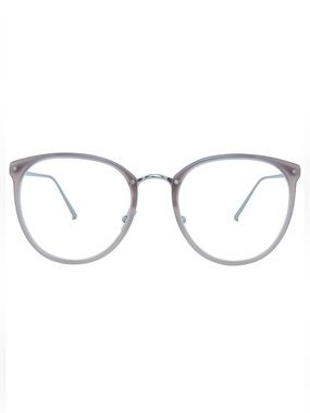 LINDA FARROW Calthorpe Oval Optical Glasses NWT Milky Grey White Gold Titanium
